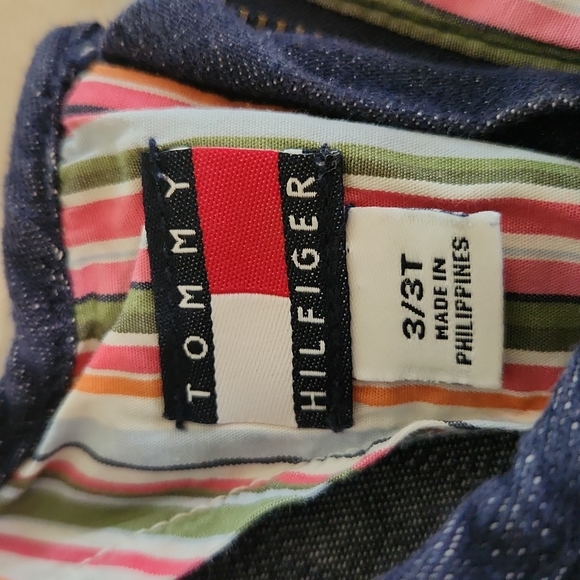 Vintage 90's Tommy Hilfiger Denim Dress with Pleats Toddler Girl Size 3T - Picture 11 of 12